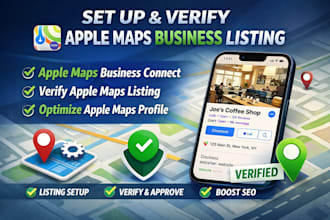 set up and verify apple map business connect, apple map business listing