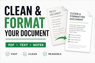 convert, clean, and format your PDF or text into a polished document