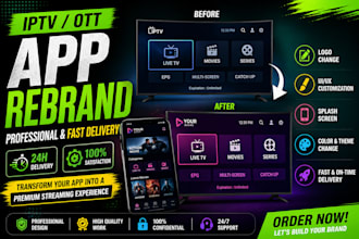 design and rebrand a professional streaming or ott app for your brand