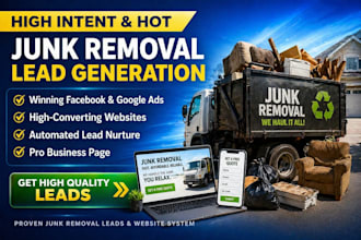 junk removal leads junk removal website cleaning leads junk removal landing page
