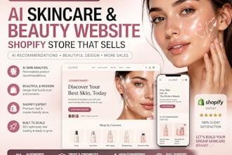 ai skincare website ai beauty website shopify store ai skincare store cosmetics