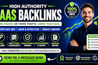 build high authority, white hat backlinks for saas websites in the USA