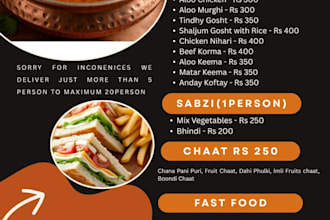 design professional restaurant menu and menu card