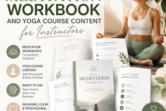 create meditation workbook and yoga course content for instructors