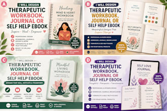 design therapeutic workbook, journal or self help ebook