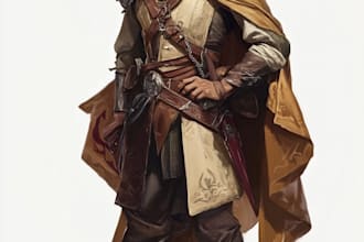fantasy dnd character illustration