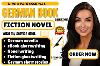 write a german romance novel or thriller novella for ebook publishing