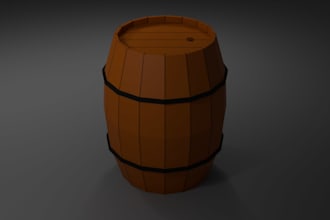 create a simple 3d model or render in blender