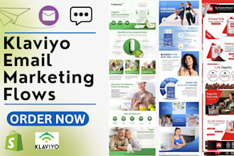 setup klaviyo email marketing and SMS flows for shopify ecommerce stores