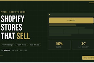 design shopify website and shopify store for your brand