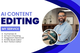 proofread edit humanize amazon kdp ai book manuscript content plagiarism check