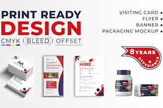 do offset print ready design with bleed margin die cut