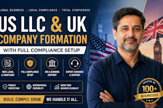 provide strategic US llc and UK company formation with full compliance setup