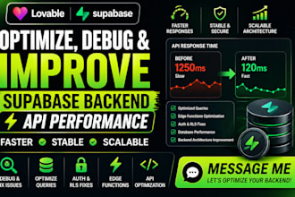 fix optimize and improve supabase backend API performance for lovable apps