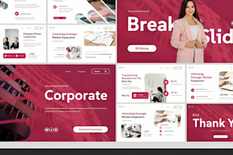 design corporate powerpoint, financial presentation, pitch deck