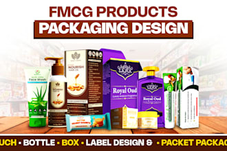 design premium fmcg packaging and label that boosts sales