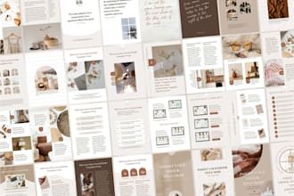 design editable canva workbook, activity book, worksheet, or guidebook template