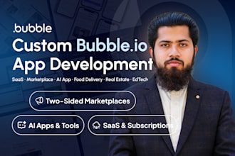 be your bubble io developer for saas, mvp, marketplace and web apps