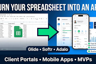 build glide app, softr client portal, adalo mobile app with airtable automation