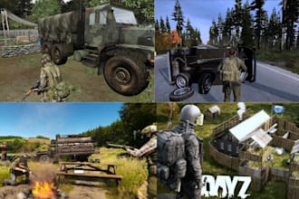 port 3d model assets to dayz, weapons clothes cars zombies gears and skins