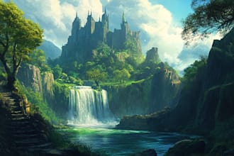 design detailed fantasy landscapes