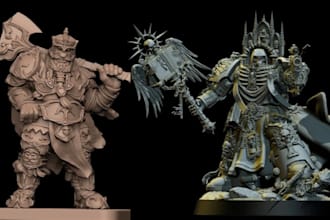 sculpt 3d miniature, warhammer 3d figurine tabletop dnd 3d model for 3d printing