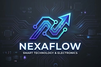 create a smart technology and electronics logo