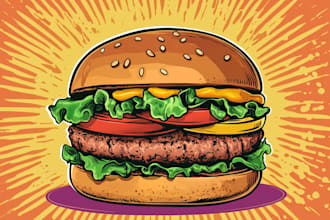 food pop art of your food pop art