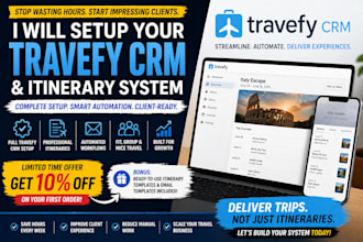 setup travel agency crm travefy crm travefy itinerary automation in 24 hours