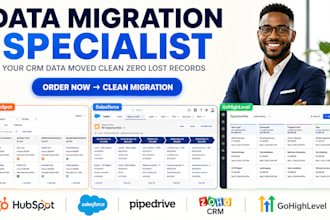 migrate data hubspot salesforce pipedrive zoho gohighlevel CRM data migration