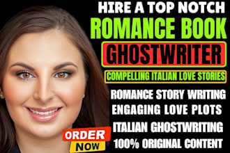 be your professional ghostwriter for compelling romance books in italian