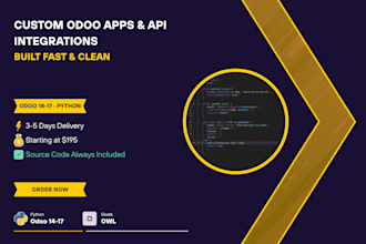 develop a custom odoo module tailored to your workflow