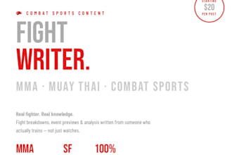 write expert MMA fight breakdowns and combat sports analysis