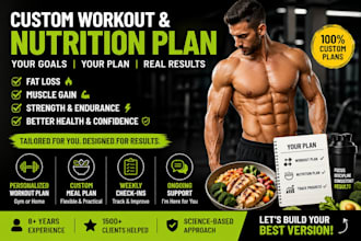 create a custom workout diet plan for fat loss and muscle gain