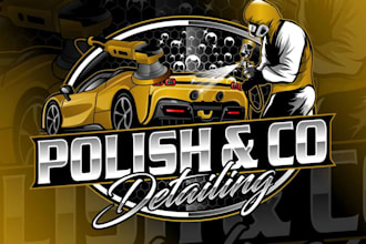 create custom car wash, truck detailing, auto detailing logo