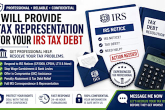 provide tax representation for your irs tax debt