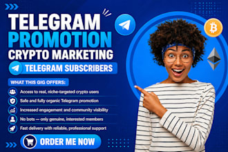 telegram promotion, crypto marketing, telegram ads, telegram