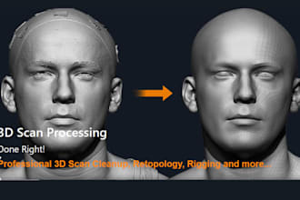 repair 3d scan cleanup fix mesh edit retopology modify stl file for 3d printing