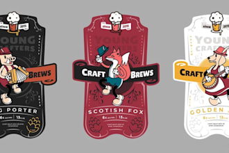 do vintage pub beer label design or logo