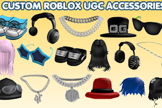 create custom roblox ugc accessories, roblox hair, hats, chain and any ugc items