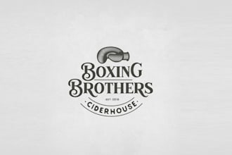 design boxing brothers cider house logo