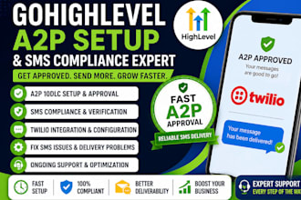setup ghl a2p 10dlc, SMS compliance and phone verification