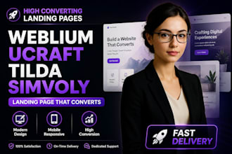 create weblium ucraft tilda simvoly spreadsimple landing page that converts