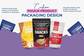 do pouch product packaging design, pouch design, pouch label design, box design