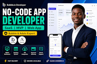build bubble io saas web app mvp as bubble io developer