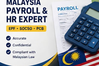 handle malaysia payroll, HR admin, epf, socso, pcb