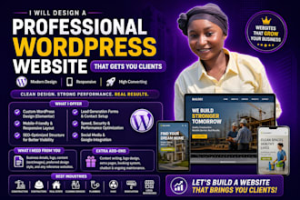 design a responsive construction, website, roofing company website in wordpress