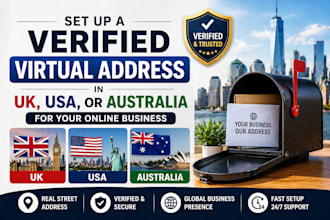 set up a verified virtual address in UK, USA, or australia