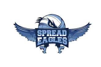 design classic spread eagles or games brand logo