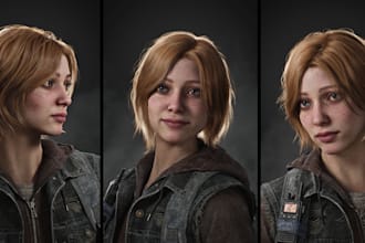 create game ready 3d character for unreal engine 5 metahuman unity with rigging